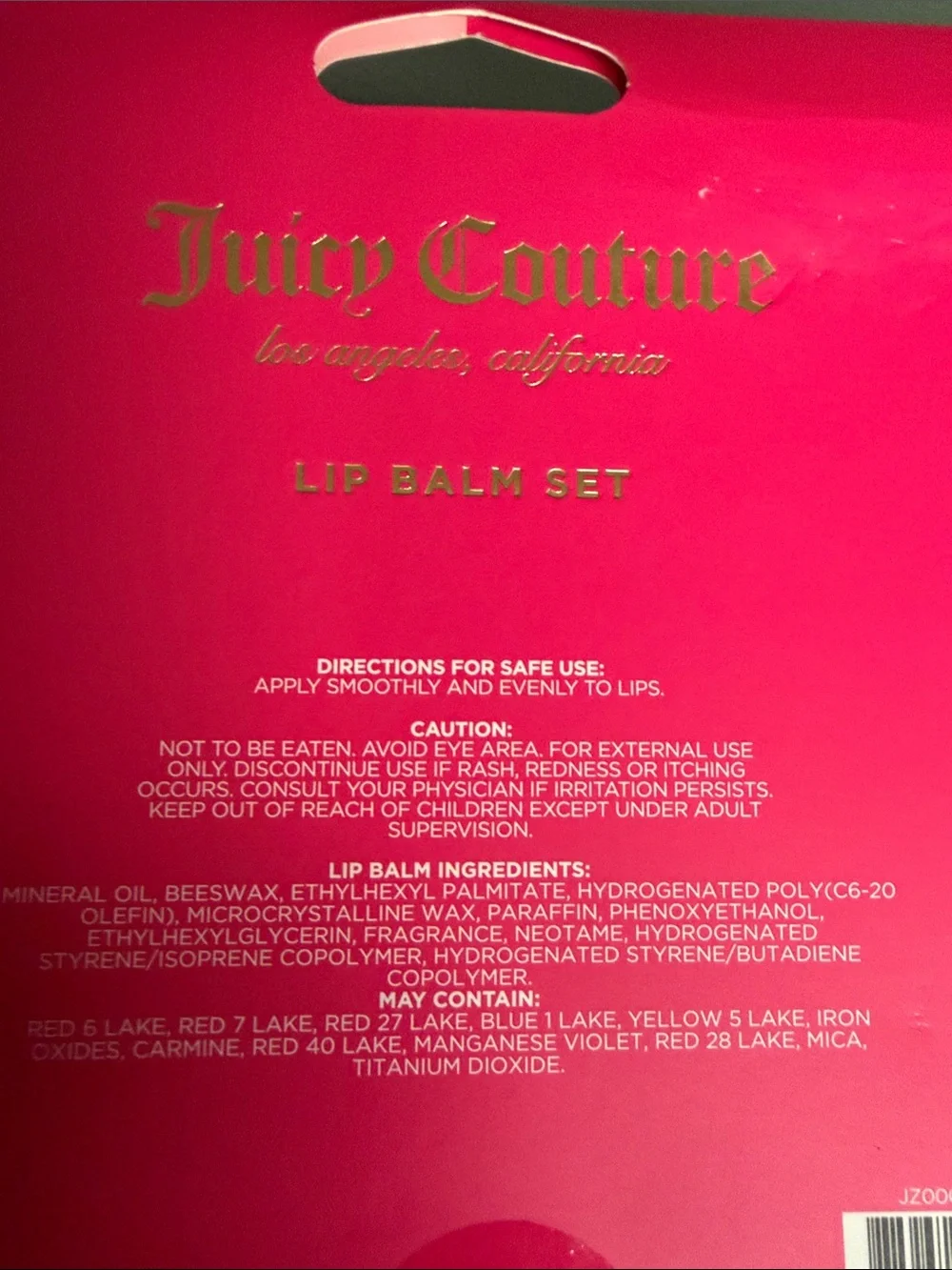 ❣️5/$25❣️Juicy Couture Pink Lip Balm Set - Gift Pack of 4
